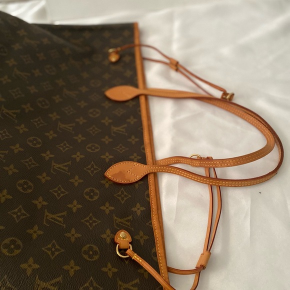 AUTHENTIC LOUIS VUITTON MONOGRAM NEVER FULL GM WITH DUST BAG - Picture 8 of 12
